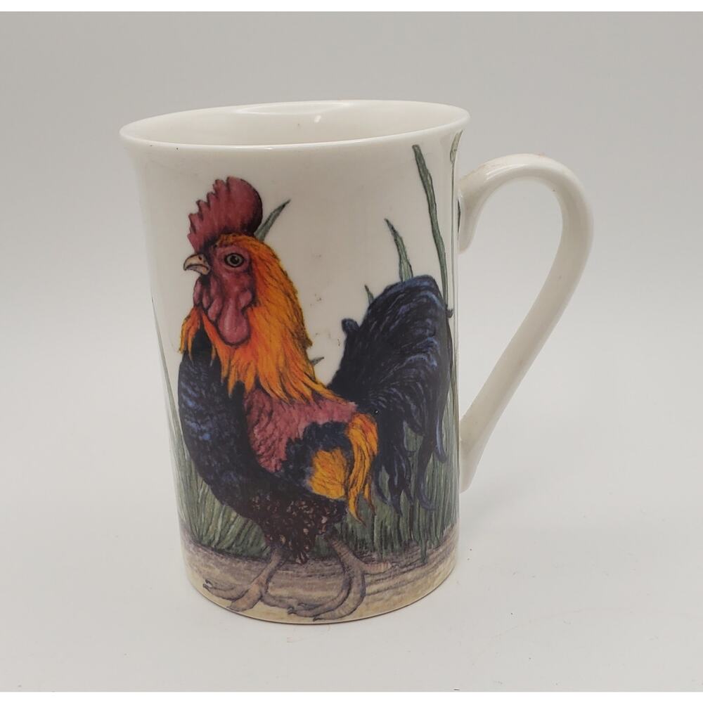 Vintage Kent Pottery Rooster Hen‎ Mug, Country Farmhouse Kitchen